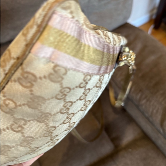 Gucci GG Canvas Metallic Gold Crossbody Bag - Picture 6 of 16